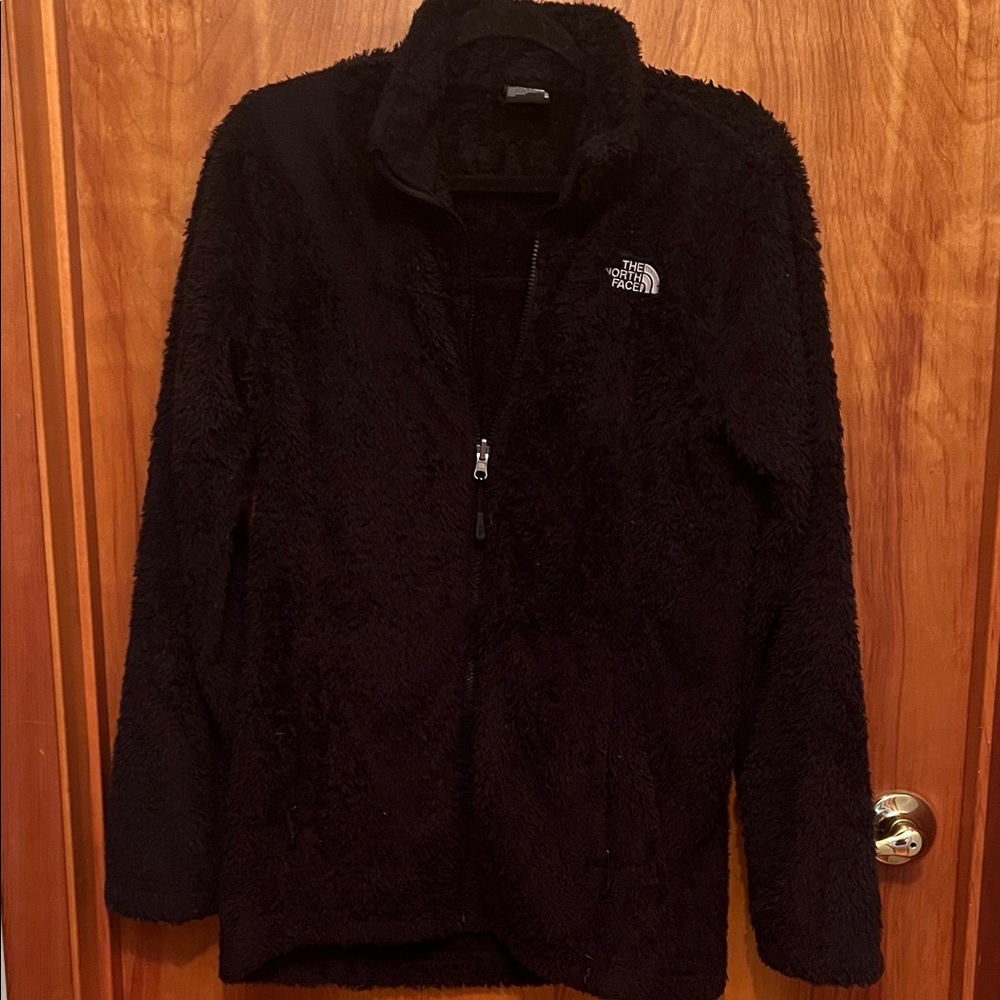 The North Face Women's Black Fuzzy Full-Zip Jacket size medium